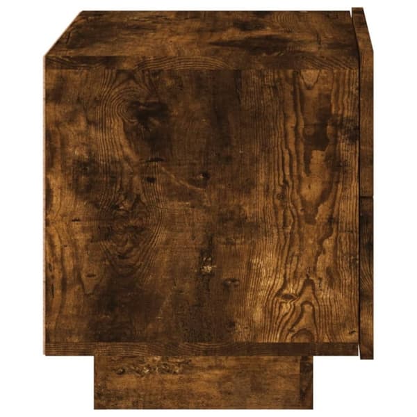 vidaXL Yöpöytä LED-valoilla savutammi 70x36x40,5 cm