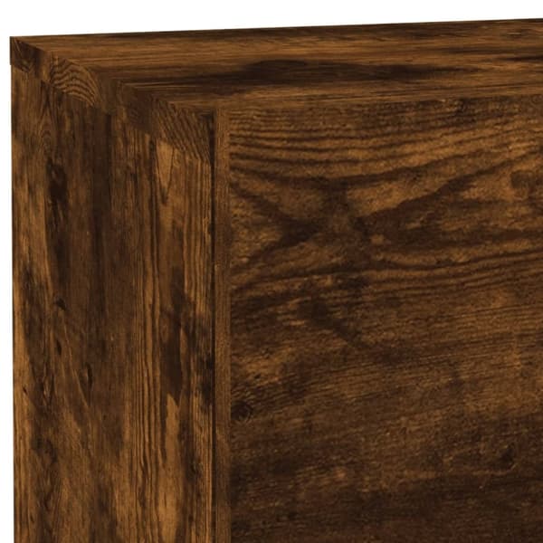 vidaXL Yöpöytä LED-valoilla savutammi 70x36x40,5 cm