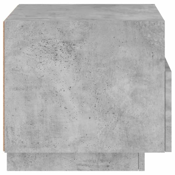 vidaXL sengebord med LED-lys 40x39x37 cm betongrå