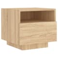 Miniatyrbilde 5 av 11: vidaXL Nattbord med LED sonoma eik 40x39x37 cm