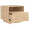 Miniatyrbilde 6 av 11: vidaXL Nattbord med LED sonoma eik 40x39x37 cm