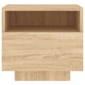 Miniatyrbilde 7 av 11: vidaXL Nattbord med LED sonoma eik 40x39x37 cm