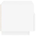 Miniatyrbild 8 av 11: vidaXL Sängbord med LED-lampor vit 40x39x37 cm