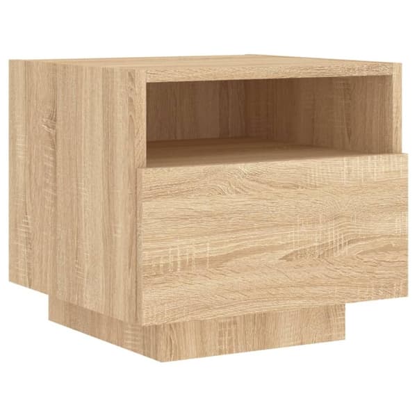 vidaXL Nattbord med LED 2 stk sonoma eik 40x39x37 cm