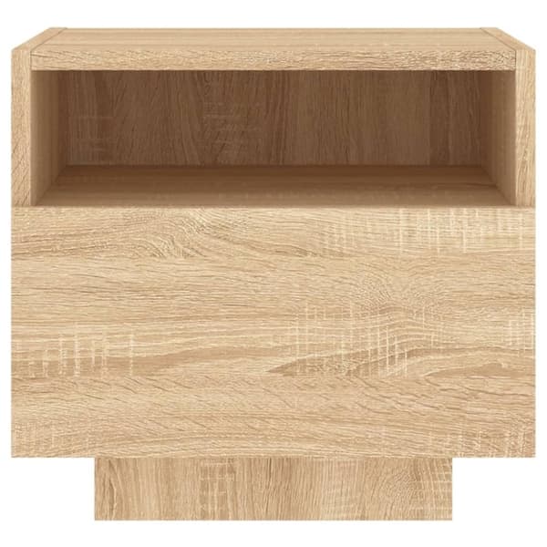 vidaXL Nattbord med LED 2 stk sonoma eik 40x39x37 cm
