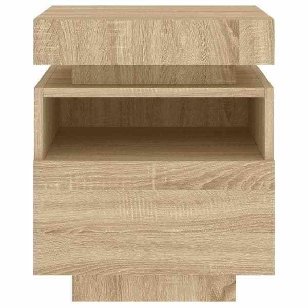vidaXL Nattbord med LED 2 stk sonoma eik 40x39x48,5 cm