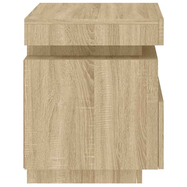 vidaXL Nattbord med LED 2 stk sonoma eik 40x39x48,5 cm