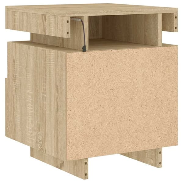vidaXL Nattbord med LED 2 stk sonoma eik 40x39x48,5 cm