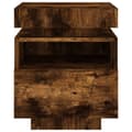 Miniatyrbillede 8 af 11: vidaXL sengeborde 2 stk. med LED-lys 40x39x48,5 cm røget egetræsfarve