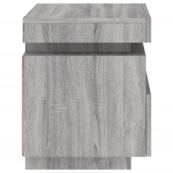 vidaXL Nattbord med LED 2 stk grå sonoma 40x39x48,5 cm