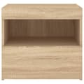 Miniatyrbillede 8 af 11: vidaXL sengebord med LED-lys 50x40x45 cm sonoma-eg
