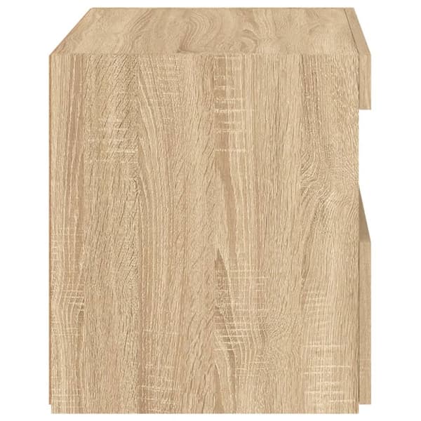 vidaXL sengebord med LED-lys 50x40x45 cm sonoma-eg