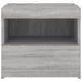 Pikkukuva 9 / 11: vidaXL Yöpöydät LED-valoilla 2 kpl harmaa Sonoma 50x40x45 cm