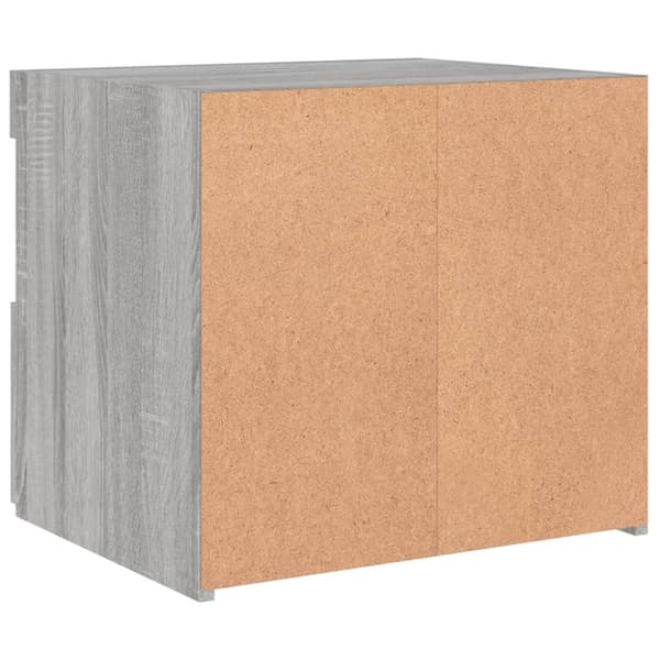 vidaXL Yöpöydät LED-valoilla 2 kpl harmaa Sonoma 50x40x45 cm