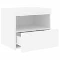 Miniatyrbillede 7 af 11: vidaXL sengebord med LED-lys 50x40x45 cm hvid