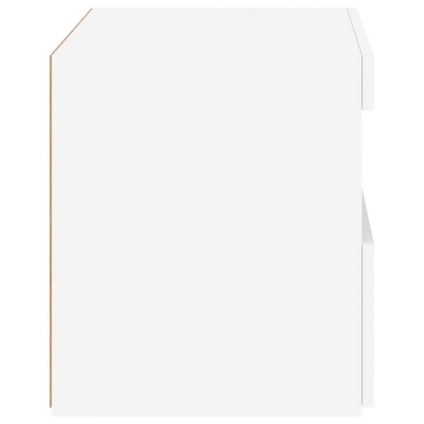 vidaXL sengebord med LED-lys 50x40x45 cm hvid