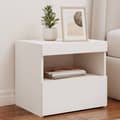 Miniatyrbillede 1 af 11: vidaXL sengebord med LED-lys 50x40x45 cm hvid