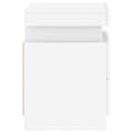 Miniatyrbillede 9 af 11: vidaXL sengebord med LED-lys 35x39x55 cm hvid