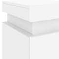 Miniatyrbillede 11 af 11: vidaXL sengebord med LED-lys 35x39x55 cm hvid