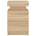 Miniatyrbilde 8 av 11: vidaXL Nattbord med LED sonoma eik 35x39x55 cm
