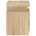 Miniatyrbilde 9 av 11: vidaXL Nattbord med LED sonoma eik 35x39x55 cm