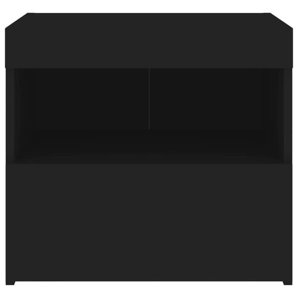 vidaXL sengeborde 2 stk. med LED-lys 50x40x45 cm sort