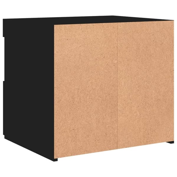 vidaXL sengeborde 2 stk. med LED-lys 50x40x45 cm sort