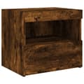 Pikkukuva 7 / 11: vidaXL Yöpöydät LED-valoilla 2 kpl savutammi 50x40x45 cm