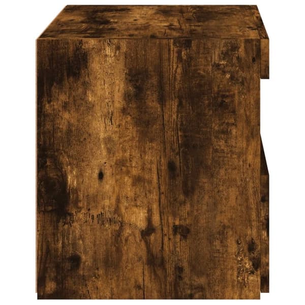 vidaXL Yöpöydät LED-valoilla 2 kpl savutammi 50x40x45 cm