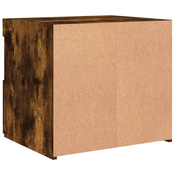 vidaXL Yöpöydät LED-valoilla 2 kpl savutammi 50x40x45 cm