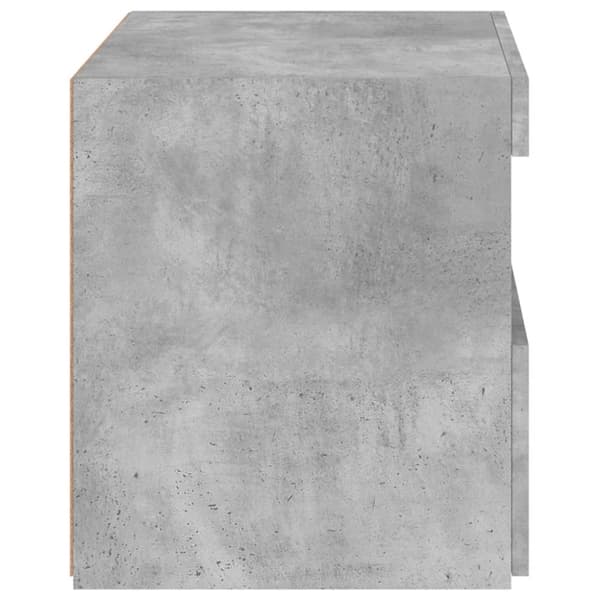 vidaXL Nattbord med LED 2 stk betonggrå 50x40x45 cm