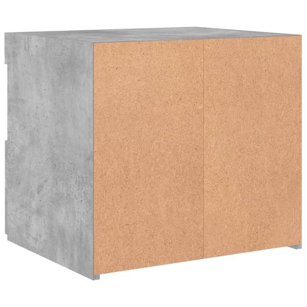 vidaXL Nattbord med LED 2 stk betonggrå 50x40x45 cm