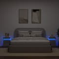 Miniatyrbillede 4 af 11: vidaXL sengeborde 2 stk. med LED-lys 35x39x55 cm betongrå