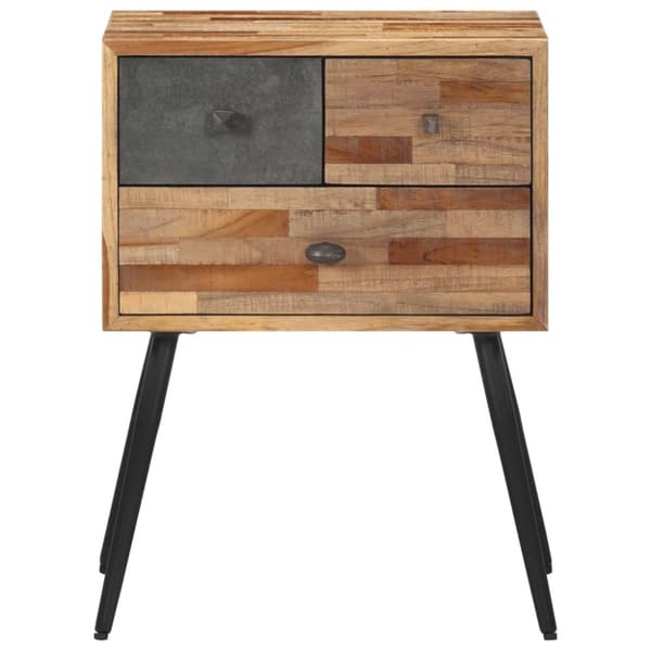 vidaXL sengebord 47x31,5x60 cm massivt teaktræ