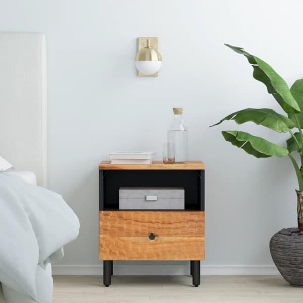 vidaXL Nattbord 40x33x46 cm heltre akasie