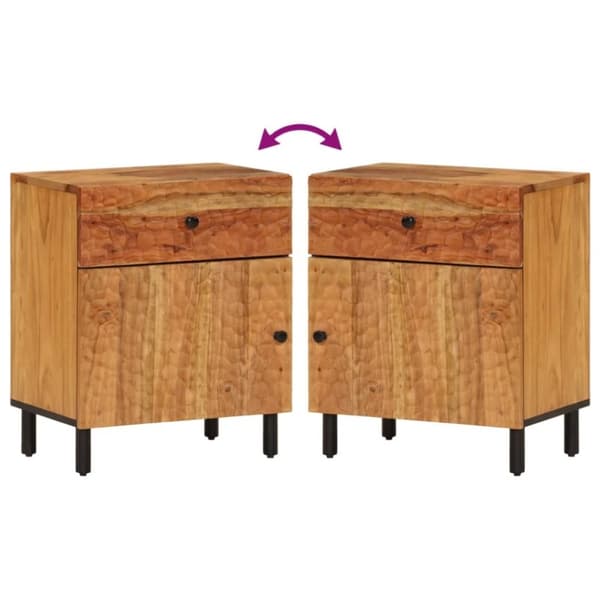 vidaXL Nattbord 50x33x60 cm heltre akasie
