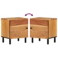 Miniatyrbilde 7 av 11: vidaXL Nattbord 2 stk 40x33x46 cm heltre akasie