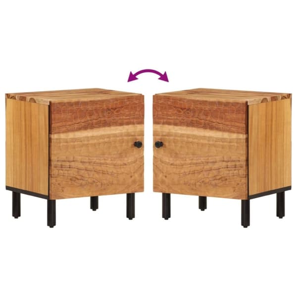 vidaXL Nattbord 2 stk 40x33x46 cm heltre akasie