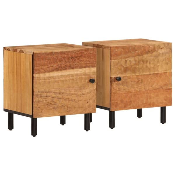 vidaXL Nattbord 2 stk 40x33x46 cm heltre akasie