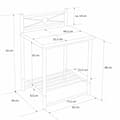 Miniatyrbild 8 av 9: Sängbord - Metall - Brunt - Kors