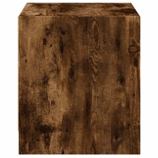 vidaXL Nattbord med glassdører 2 stk røkt eik 35x37x42 cm