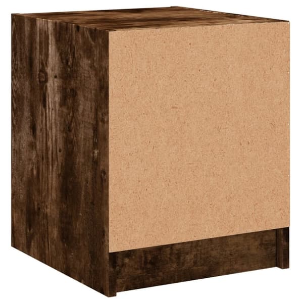 vidaXL Nattbord med glassdører 2 stk røkt eik 35x37x42 cm