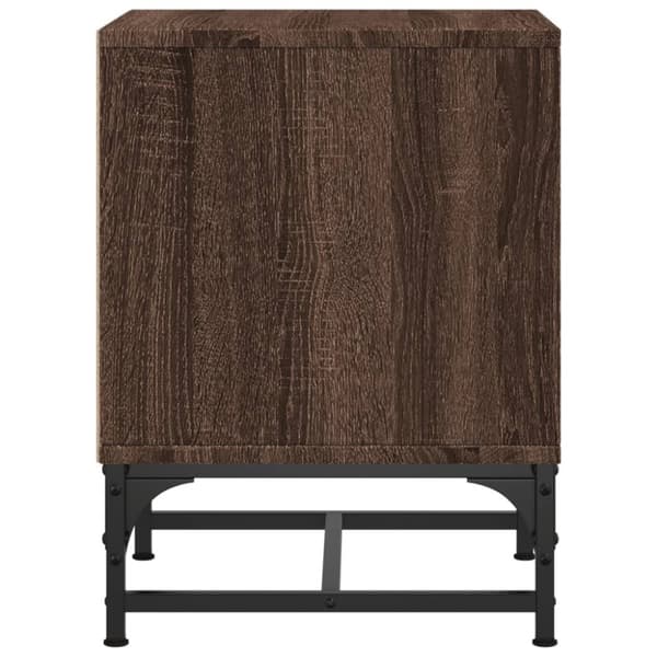 vidaXL Nattskap med glassdører brun eik 35x37x50 cm