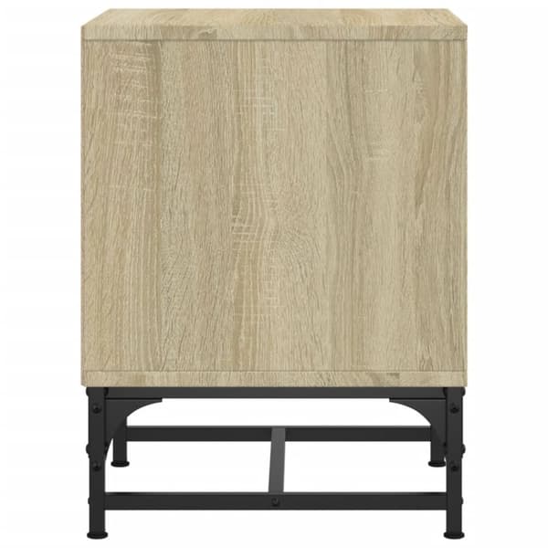vidaXL sengeborde med glaslåger 2 stk. 35x37x50 cm grå sonoma-eg