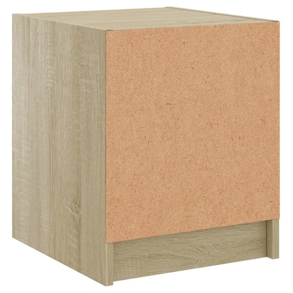 vidaXL sengeborde med glaslåger 2 stk. 35x37x42 cm grå sonoma-eg
