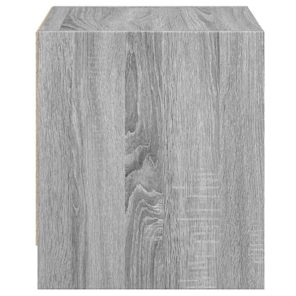 vidaXL Yöpöydät lasiovilla 2 kpl harmaa Sonoma 35x37x42 cm
