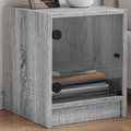 Pikkukuva 11 / 11: vidaXL Yöpöydät lasiovilla 2 kpl harmaa Sonoma 35x37x42 cm