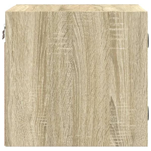 vidaXL sengeborde med glaslåger 2 stk. 35x37x35 cm grå sonoma-eg