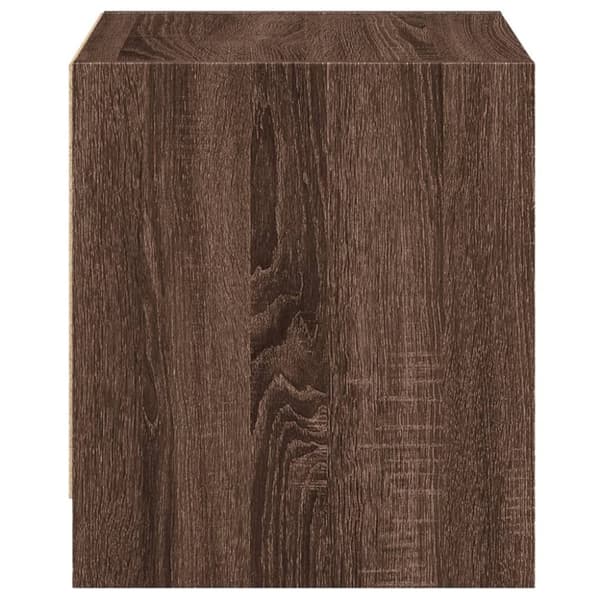 vidaXL sengeborde med glaslåger 2 stk. 35x37x42 cm brun egetræ