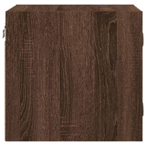 vidaXL Nattskap med glassdører brun eik 35x37x35 cm